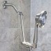 Ball's Home Adjustable Shower Head Extension Arm - 10 Inch Brass Shower Arm Extender Hardware - Brushed Nickel - B07GYY67CL